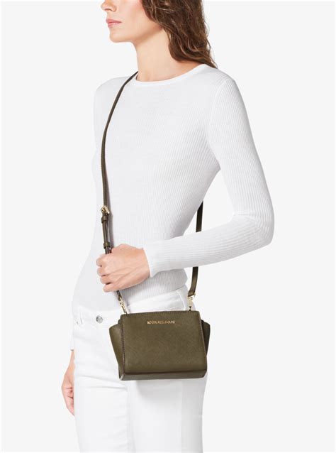 michael kors crossbody studded mini selma|selma mini crossbody bag.